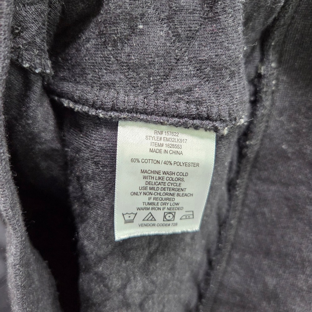 Eddie Bauer Quilted Mock Neck Pullover Mens XXL Gray Snap Button Sweatshirt - Picture 5 of 9